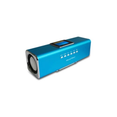 Music Man MA Display blau mini zvučnik AUX, FM radio, SD, prijenosni, USB plava (metalik) boja Slike