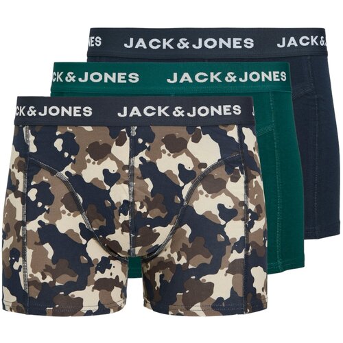 Jack &amp;amp; Jones Bokserice mornarsko plava / kaki / smaragdno zelena / bijela Slike