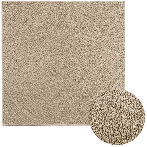 vidaXL Rug "ZIZUR" Bež 120x120 cm Juta videz Notranje in zunanje, (22012938) Cene