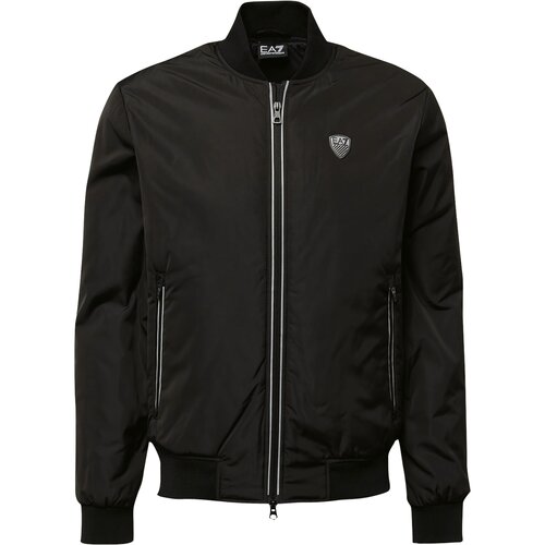 Ea7 Emporio Armani Prijelazna jakna crna / prljavo bijela Cene