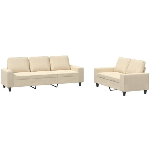 vidaXL 2-dijelni set sofa krem od tkanine Cijene