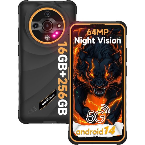 Ulefone Armor X31 Pro 5G 16/256GB Dimensity 6300, oranžna pametni robustni telefon Android 14, 6.56" 120Hz NFC, (21823694) Cene