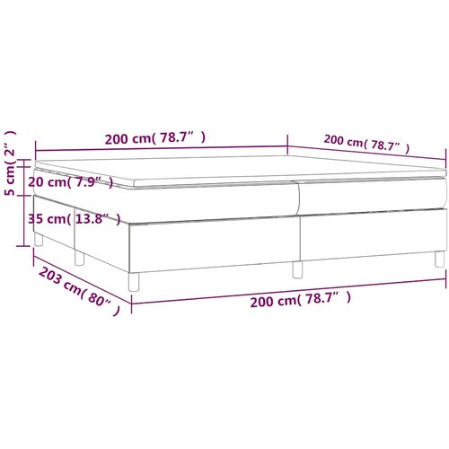  Krevet s oprugama i madracem tamnozeleni 200x200 cm bar&amp;scaron;unasti Slike