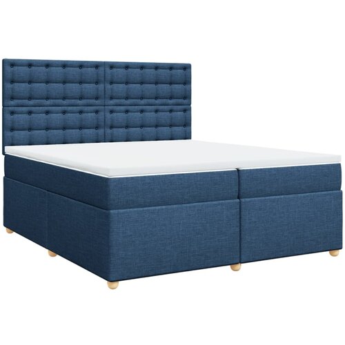 vidaXL Krevet s oprugama i madracem plavi 200 x 200 cm od tkanine Cene