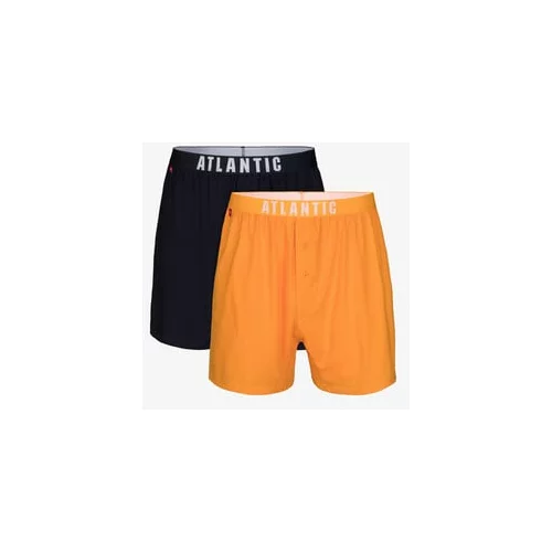 Atlantic Men Loose Boxers 2Pack - dark blue/yellow