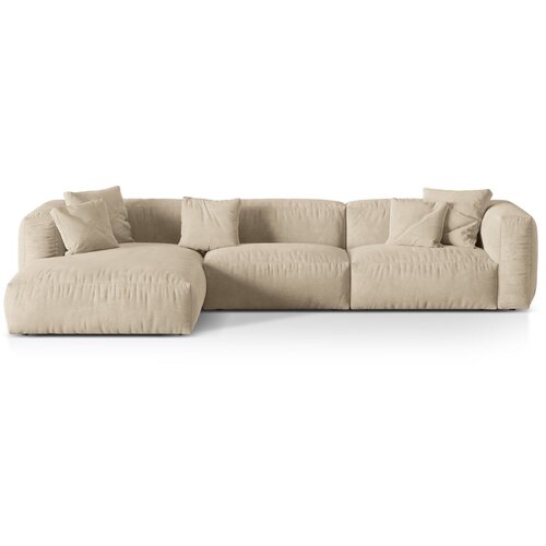 Micadoni Bež/krem kutna garnitura od boucl&amp;eacute; tkanine (s lijevim kutom) Martina &amp;ndash; Home Slike