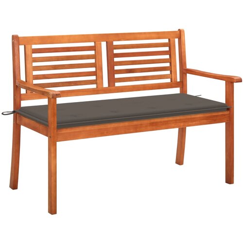  The Living Store Vrtna klop za 2 osebi z blazino 120 cm trden evkaliptus - Klop, (21457474) Slike