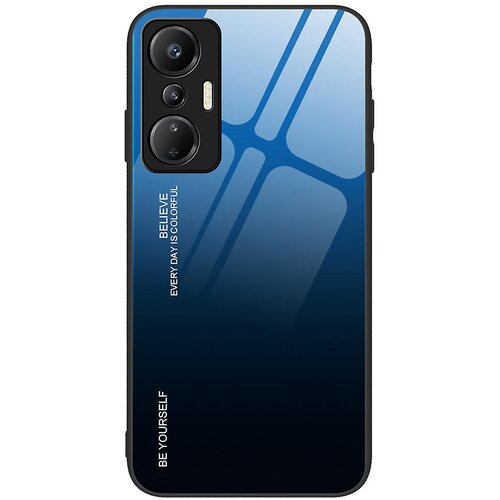 INORCO Za Infinix Hot 20S 4G protiprašno gradientno kaljeno steklo hrbtne lupine PC + TPU telefonska torbica, (22036619) Cene