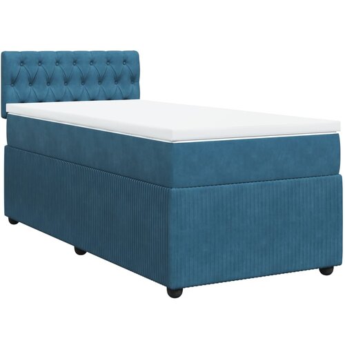 Maison Chic Box spring postelja - Vzmetna postelja z vzmetnico modra 80x200 cm žamet SL11037, (21883801) Cene