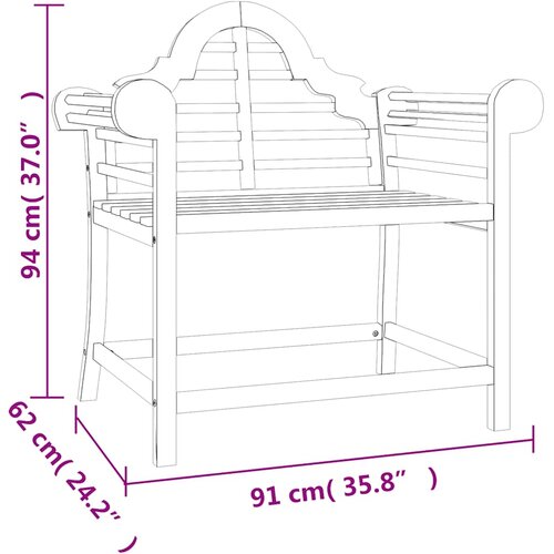  Vrtne stolice 2 kom 91 x 62 x 94 cm od masivne tikovine Slike