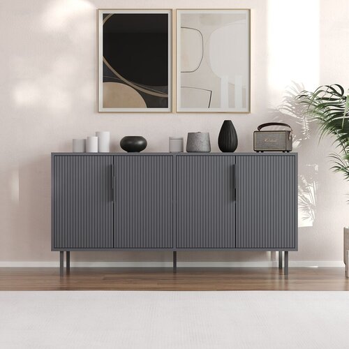 Hanah home konzolni sto Clara, 150x75x36 cm, Antracit Slike