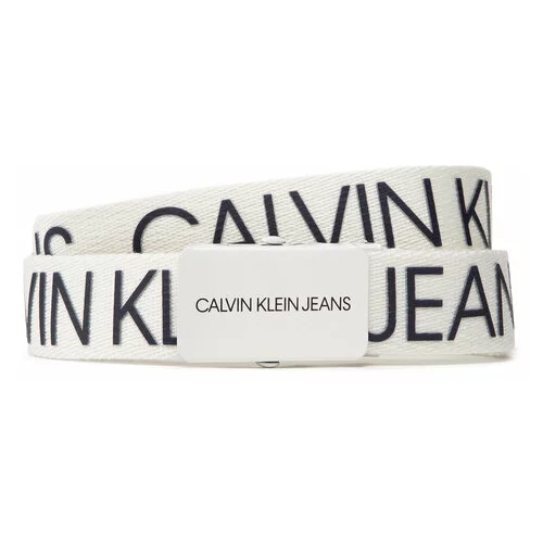 Calvin Klein Jeans Otroški pas Canvas Logo Belt IU0IU00125 Bela