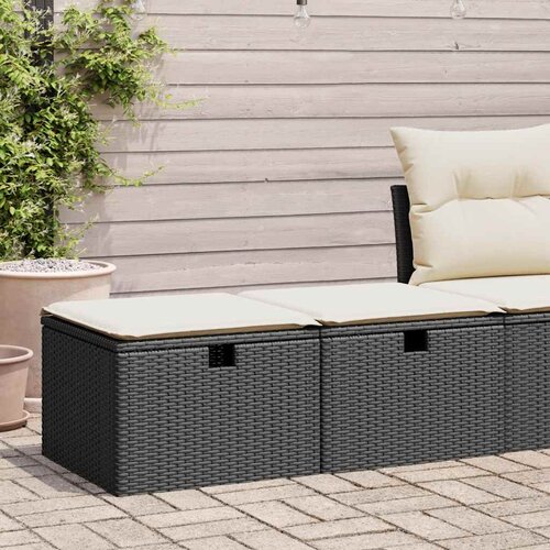  2-dijelni set vrtnih sofa s jastucima bež od poliratana bagrem Slike