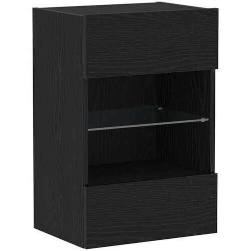  Set TV komoda 2 pcs Crna 40 x 30 x 60,5 cm Konstruirano drvo Slike