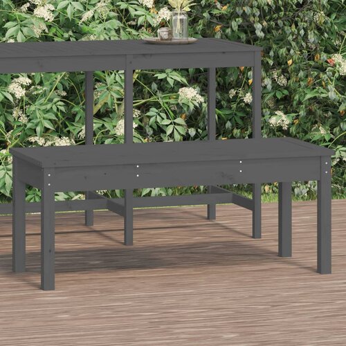  Vrtna klupa siva 109x44x45 cm od masivne borovine Cijene