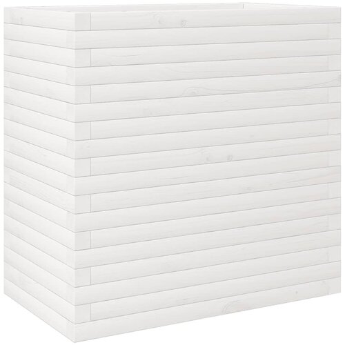  Vrtna sadilica bijela 70x40x68,5 cm od masivne borovine Slike