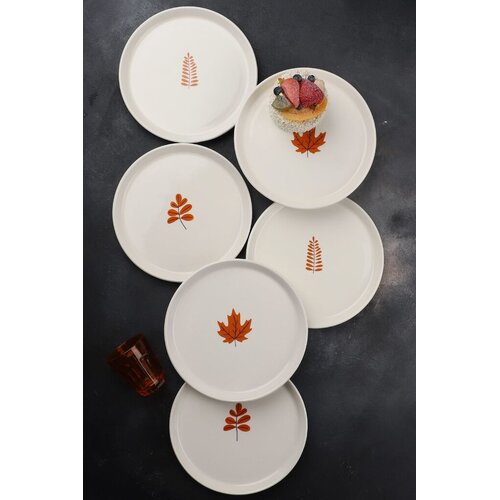 Hermia Set dezertnih tanjira, 6 komada, Beli Cene