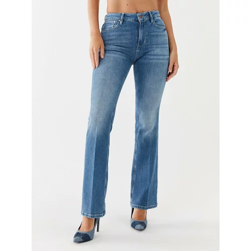 Guess Jeans hlače W3YA0L D4U55 Modra Flare Fit