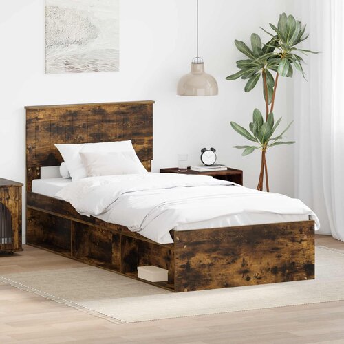 Krevetna konstrukcija Dimljeni hrast 90 x 200 cm Smeđa 93 x 210 x 90 cm Cene