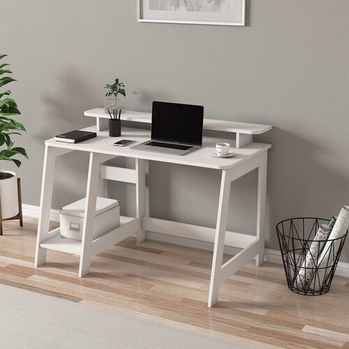 Hanah home radni sto country - white white study desk Slike