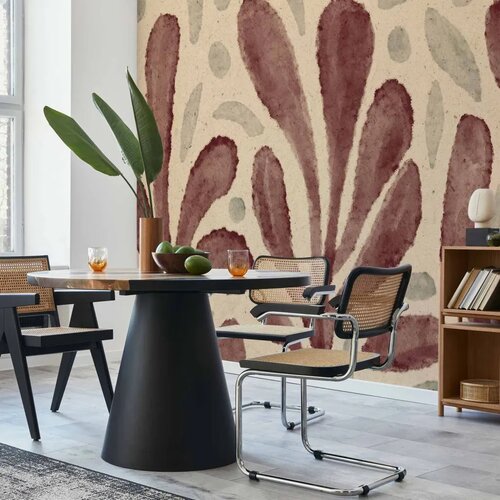  Foto tapeta - Leaves and spots &amp;ndash; large vibrant shapes inspired by Matisse 500x350 Slike