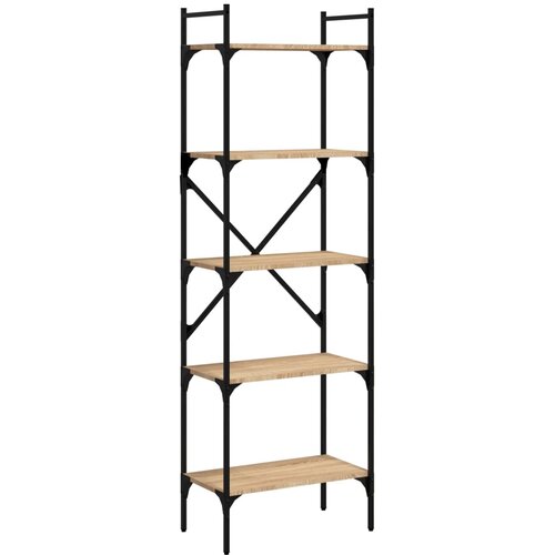  Regal za knjige 5 razina boja hrasta 56 x 31,5 x 174 cm drveni Slike