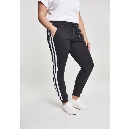 Urban Classics Ladies College Contrast Sweatpants black/white/black Cene