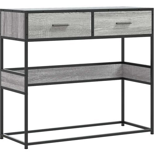 VidaXL Konzolni stol boja hrasta 90x35x80 cm konstruirano drvo Slike
