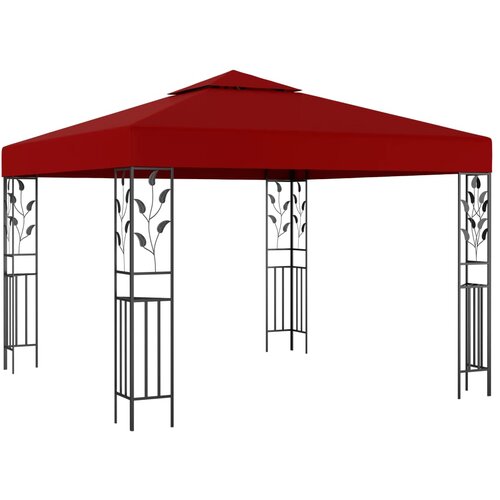 vidaXL Paviljon 3x3 m vinsko rdeč Cene