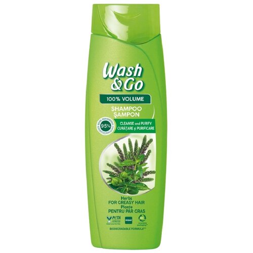 Wash&go šampon biljke mas.kosa w&g 360ml Slike