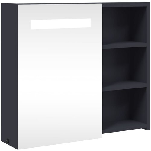 Maison Chic Kopalniška omarica - Kopalniški kabinet z ogledalom z LED lučko siva 60x13x52 cm, (21794852) Cene