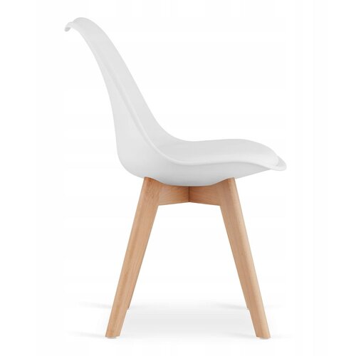  Garnitura kvadratnog stola 80x80 sonoma hrast + 4 MARK bijele stolice Slike