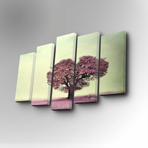 Wallity 5PUC-067 multicolor decorative canvas painting (5 pieces) Slike