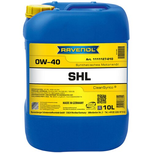 RAVENOL Motorno ulje SHL 0W-40, 10 l Cene