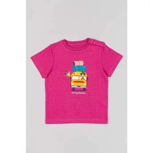 Zippy Otroška bombažna majica vijolična barva