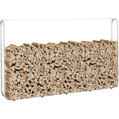 VidaXL Stalak za drva za ogrjev 250x25x150 cm Pocinčani čelik Slike