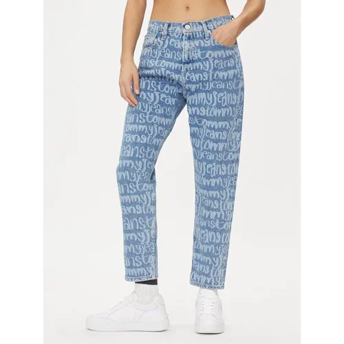 Tommy Jeans Jeans hlače Izzie DW0DW16049 Modra Slim Fit