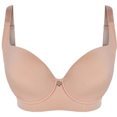 Trendyol Curve Heart Accessory Plus Size Bra with Skin Side Lifting Effect Slike