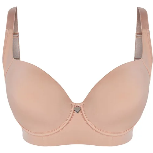 Trendyol Curve Heart Accessory Plus Size Bra with Skin Side Lifting Effect