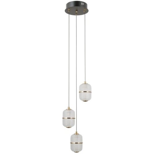  ITALUX PND-34375-3-BK - LED luster na sajli ALANI 3xLED/5W/230V 3000K crna/zlatna Cene