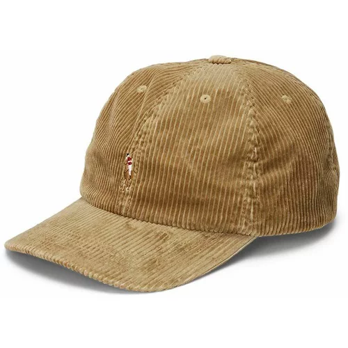 Polo Ralph Lauren Otroška bombažna bejzbolska kapa rjava barva