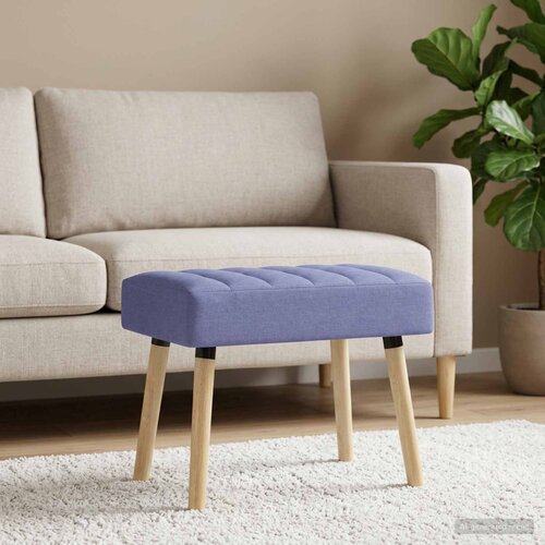  Klupa s utorima Traper plava 60 x 40 x 45 cm Tkanina Slike