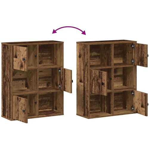 VidaXL Regal za knjige boja starog drva 60x24x76,5cm konstruirano drvo Slike