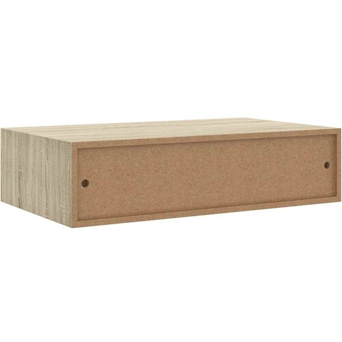  Zidna polica s ladicom boja hrasta 40 x 23,5 x 10 cm MDF Slike