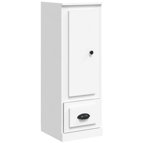 VidaXL Visoka omara bela 36x35,5x103,5 cm inženirski les, (20653662) Slike