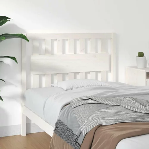  Uzglavlje za krevet bijelo 105 5x4x100 cm od masivne borovine
