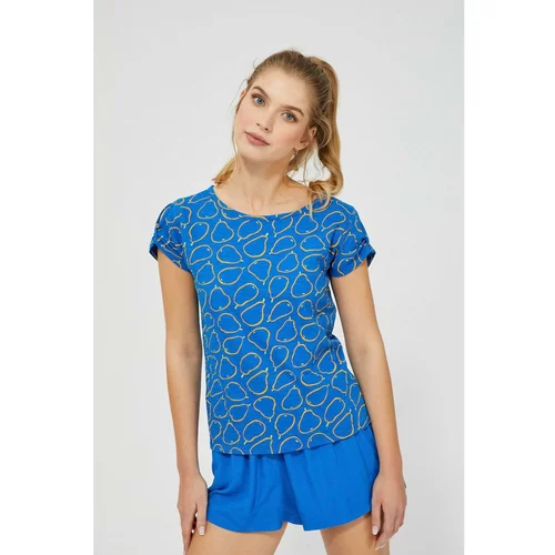 Moodo Blouse with a print - blue