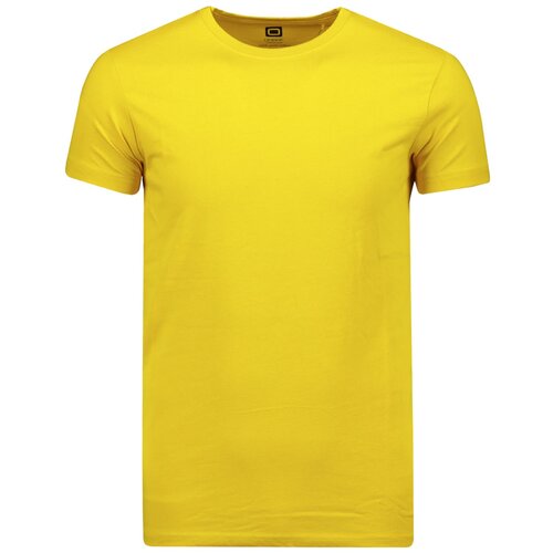 Ombre Muška majica S1370 siva | žuta Slike
