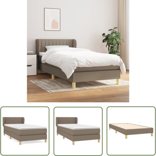 The Living Store Box spring postelja z vzmetnico taupe 80x200 cm blago - Box Spring Postelja, (21737306) Cene