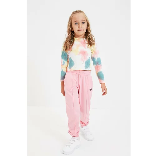 Trendyol Pink Embroidered Jogger Girl Knitted Sweatpants